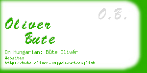 oliver bute business card