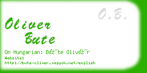 oliver bute business card